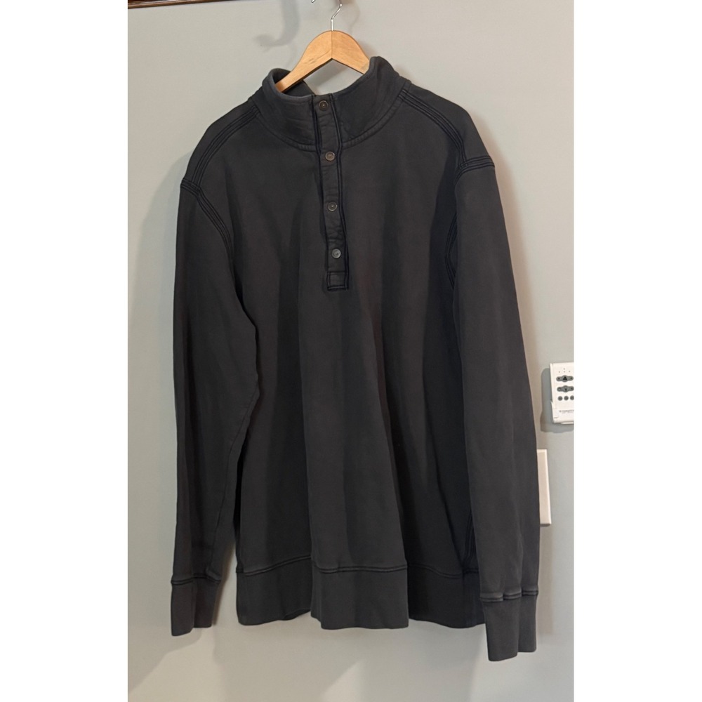 Tommy Bahama Jeans‎ Mens 2XT 1/4 Zip Pullover Sweatshirt Fleece Lined Thumbholes